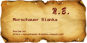 Morschauer Bianka névjegykártya